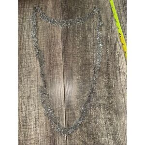 Vintage Silver Tone Torsade Necklace 19″ Continuous Multi-Strand Rope Chain 1960